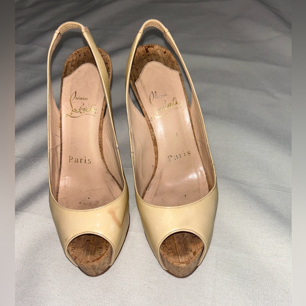 Nude red bottom heels